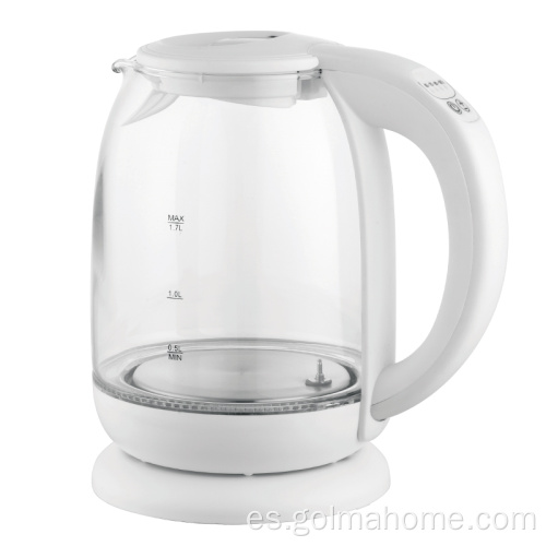 1.7L BPA Free Food Grade Tea Maker Caldera de agua caliente de alta calidad Hervidor de vidrio eléctrico con filtro